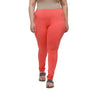 De Moza Women Plus Size Churidar Leggings Solid Cotton Light Coral