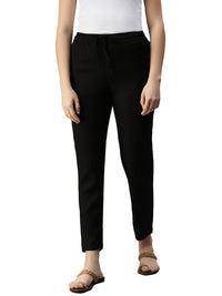 De Moza Women's Straight Pant Black