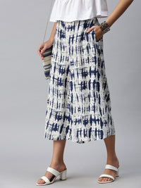 De Moza Women’s Printed Culottes Indigo