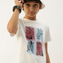 PIPIN Boys Printed T-shirt Offwhite