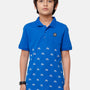 Kids - Boys Printed Half Sleeve T-Shirt Princess Blue