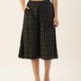 De Moza Women Culottes Printed Rayon Black
