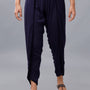 De Moza Women's Cowl Pant Navy Blue
