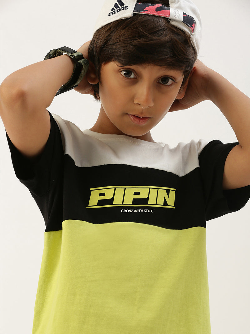 PIPIN Boys Printed T-shirt Offwhite