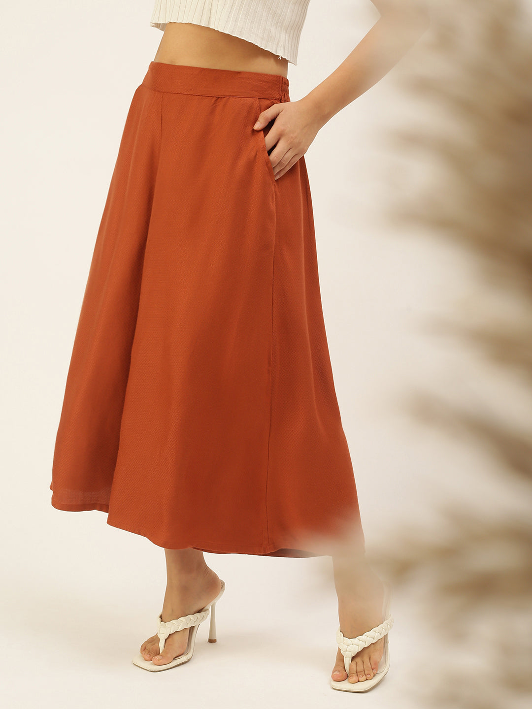 De Moza Women's Culottes Rust Orange