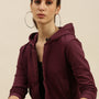 De Moza Ladies Sweatshirt Wine