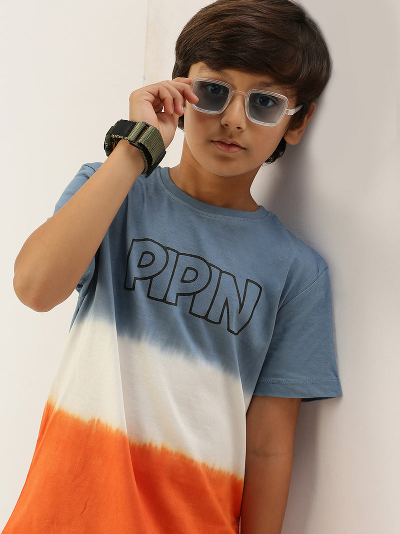 PIPIN Boys Printed T-shirt Orange