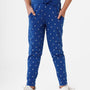 Kids – Girls Printed Straight Pant Navy Blue