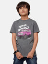 PIPIN Boys Printed T-shirt Anthra Melange