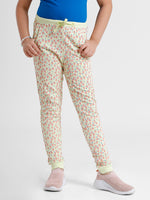 Kids - Girls Printed Jogger Luminary Green