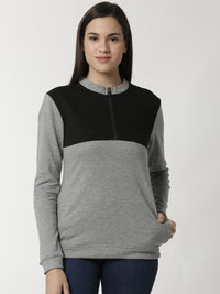 De Moza Ladies Grey Melange Sweat shirt - De Moza (4336269000767)