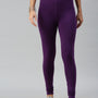 De Moza Ladies Superior Chudidhar Leggings  Purple Solid Cotton Purple