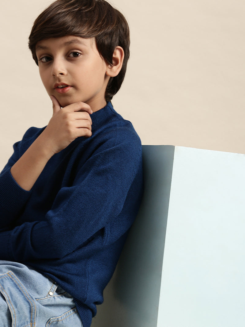 Kids - Boys Winter Sweatshirt Bright Teal Blue