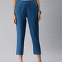 De Moza Ladies Straight Pant Indigo Blue