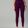 De Moza Ladies Superior Ankle Length Leggings Dark Purple Solid Viscose