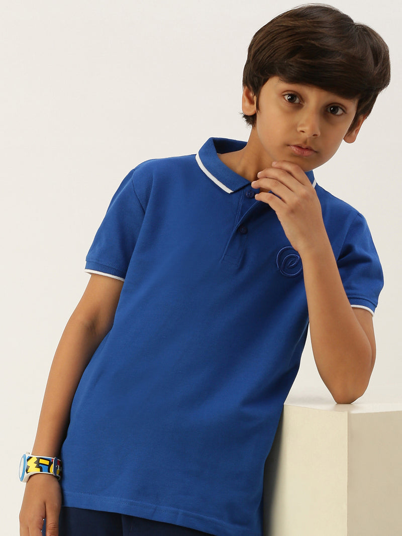 PIPIN Boys Printed T-shirt Royal Blue