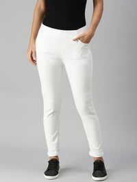 De Moza Women's Jeggings White