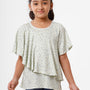 Kids - Girls Printed Top Light Green