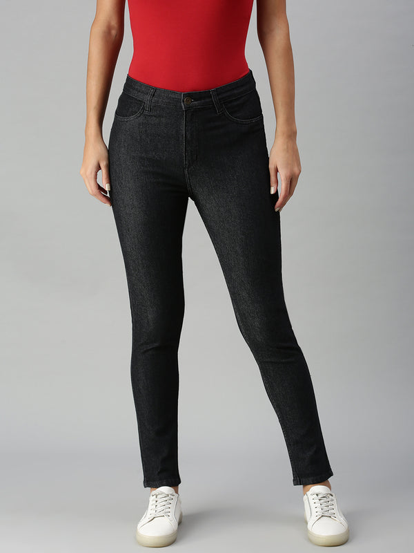 De Moza Women's Denim Jeans Pant Black