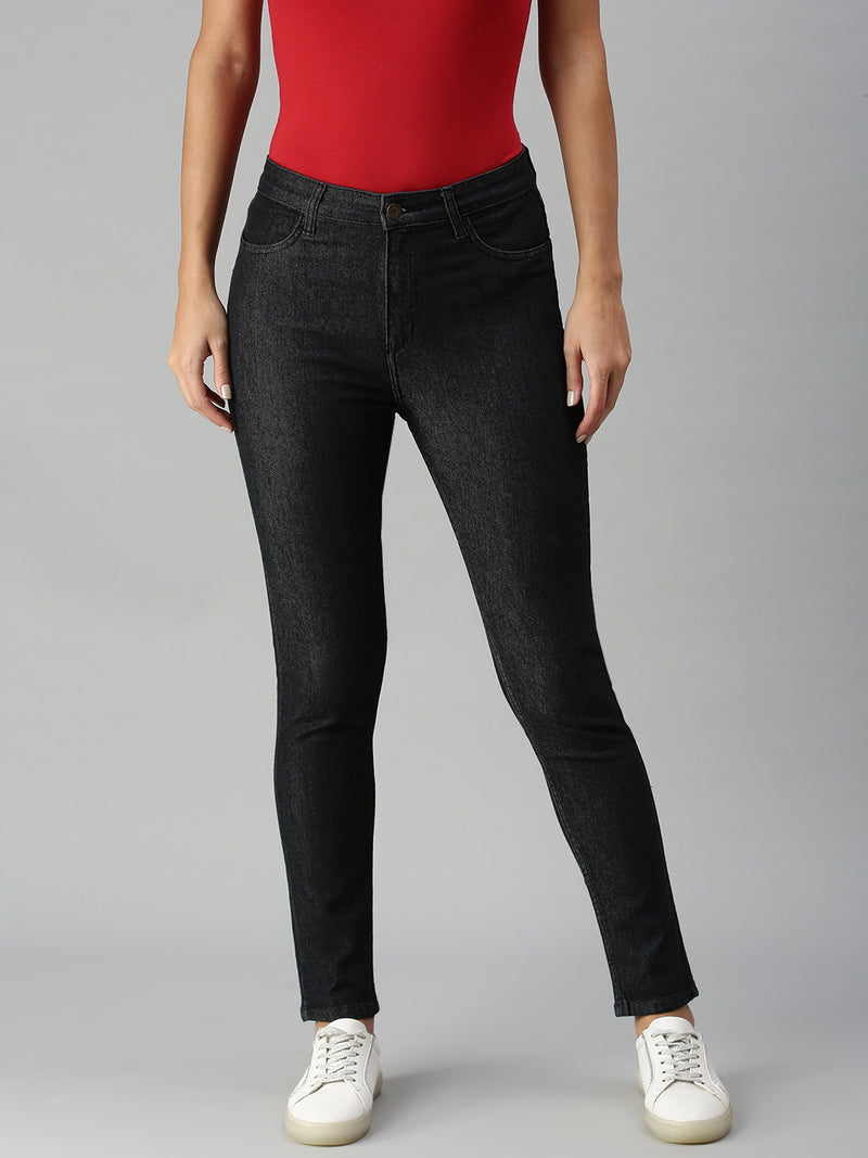 De Moza Women's Denim Jeans Pant Black