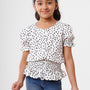 Kids - Girls Printed Top White
