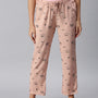De Moza Ladies Printed Pyjama Pant Pink Nectar