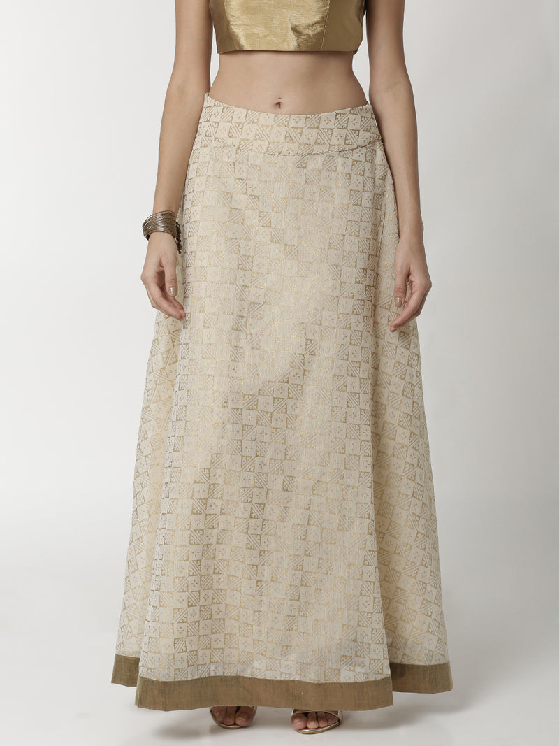 De Moza Ladies Printed Beige Skirt - De Moza (4295473168447)