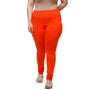 De Moza Women Plus Size Churidar Leggings Solid Cotton Orange