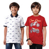 Pack of 2 Pipin Boys T-shirt White & Maroon