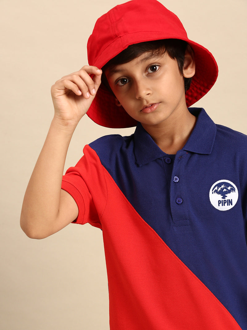 Kids - Boys Printed Half Sleeve T-Shirt Risk Red