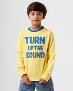 Kids - Boys Printed Full Sleeve T-Shirt Yellow Tail