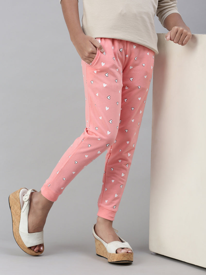 PIPIN Girls Printed Jogger Pink