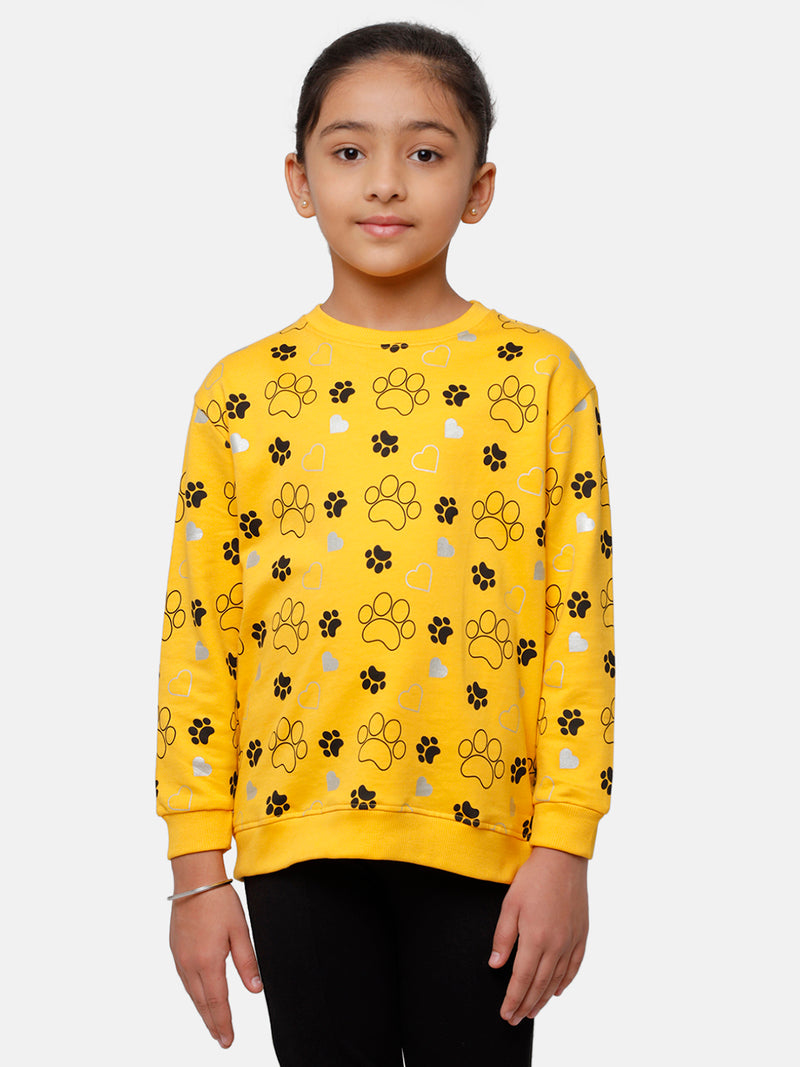 Kids - Girls Printed Sweatshirt Citrus