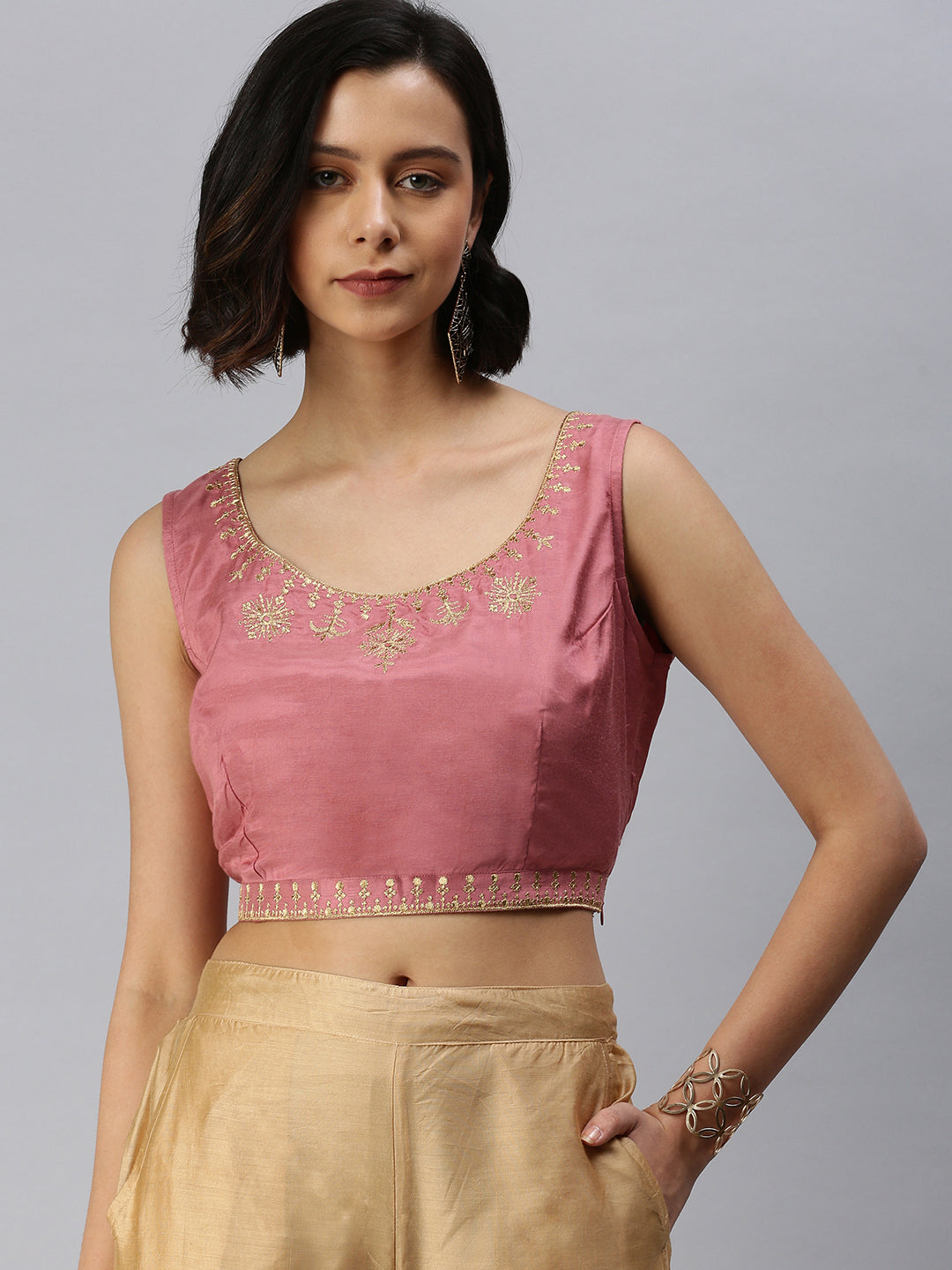 Women's Embroidery Blouse Mauve