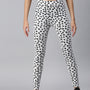 De Moza Women’s Printed Ankle Leggings Black