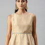 De Moza Women’s Peplum Top Beige