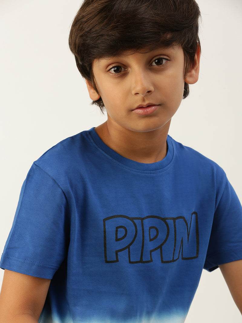 PIPIN Boys Printed T-shirt Light Blue