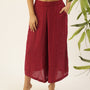 De Moza Womens Printed Culottes Maroon