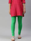 De Moza Women's Premium Ankle Length Leggings Solid Cotton Parrot Green - De Moza (6679539974207)
