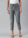 De Moza Ladies Straight Pant Grey