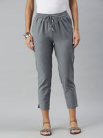 De Moza Ladies Straight Pant Grey