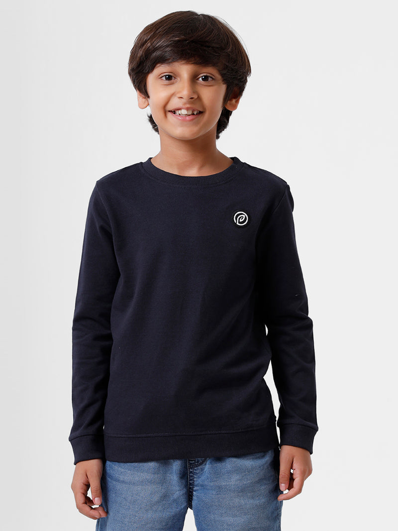 Kids - Boys Printed Sweatshirt Dark Navy Blue