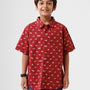 Kids – Boys Printed Shirt Maroon