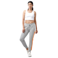 De Moza Women's Co-Ords Sets (Top&Bottom) Grey Melange & White - De Moza