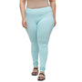 De Moza Women Plus Size Churidar Leggings Solid Cotton Pista