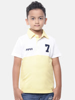 Kids - Boys Printed Half Sleeve T-Shirt Dusty Yellow