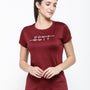 De Moza Ladies Active Wear T-Shirt Wine