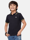 Kids - Boys Printed Half Sleeve T-Shirt Dark Navy Blue