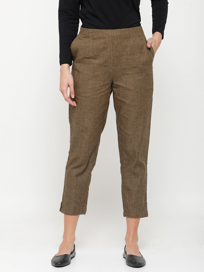 De Moza Ladies Straight Pant Mustard