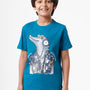 Kids - Boys Printed Half Sleeve T-Shirt Petrol